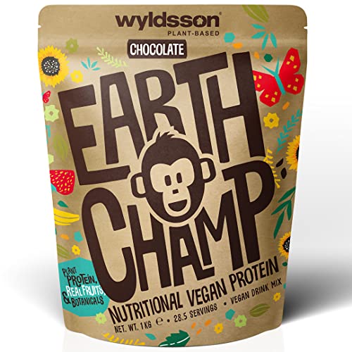 Vegan Protein Powder (1kg) - 28 Servings - EarthChamp by Wyldsson...