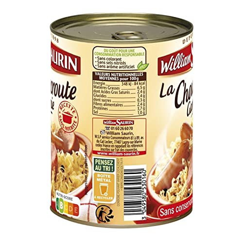 WILLIAM SAURIN - Choucroute Garnie 400G - Lot De 4 - Offre Special