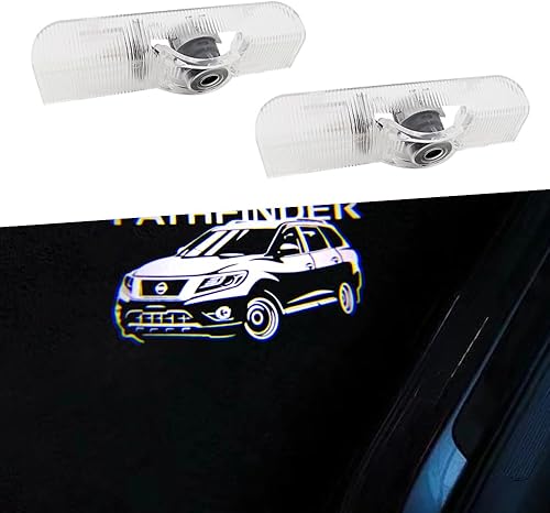 Proyector de luces LED para puerta de automóvil, 2 unidades, compatible con Pathfinder 2013-2018, kit de luces de sombra fantasma, accesorios de