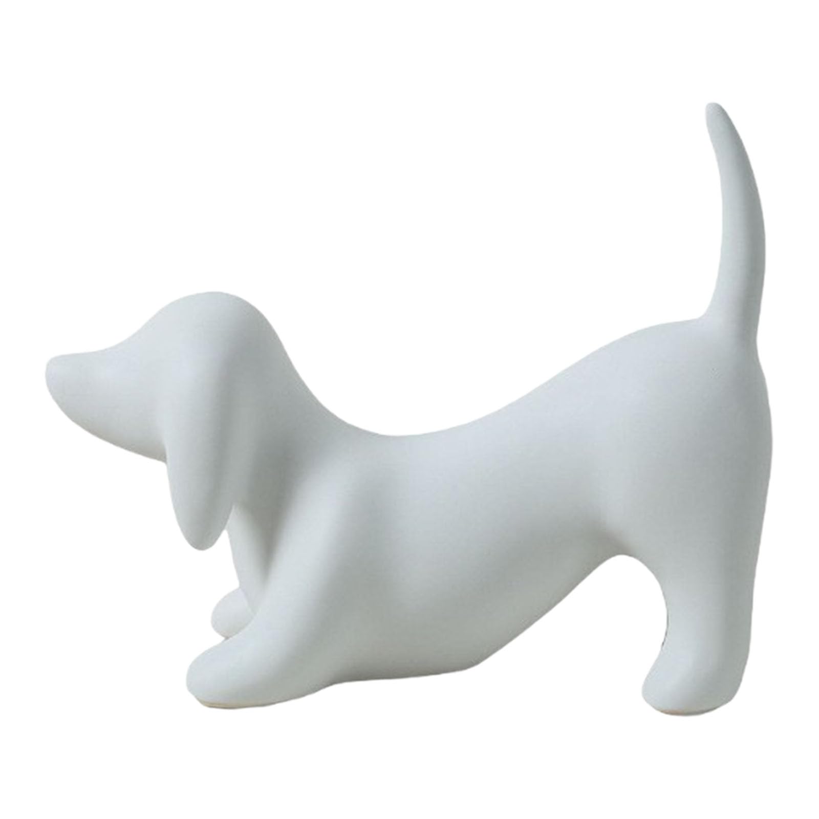 Msioytog Scandinavian Ceramics Dog Figurine Artistic Shelf Decoration Accent Perfect for Home Styling Ceramics Dachshund Statue