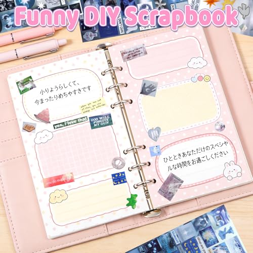 Image of 990Pcs Cute Scrapbook Stickers Travel Y2k Japanese Sticker Book for Adult Kawaii Korean Stickers for Journaling Laser Aesthetic Sticker Glitter Toploader Decor for DIY Card Art Crafts 30 Page Glimmers