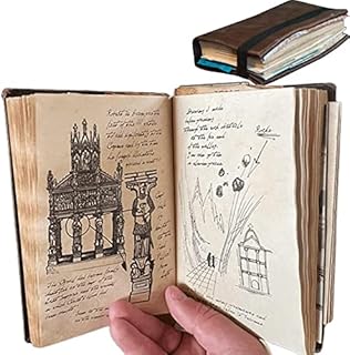 BOBOC Indiana Jones Grail Diary, Classic Movie Props Replica, Raiders of the Lost Ark Indiana Jones and the Last Crusade Paperback Notebook, the Grail Diary Paperback, Brown, 10 × 17 cm