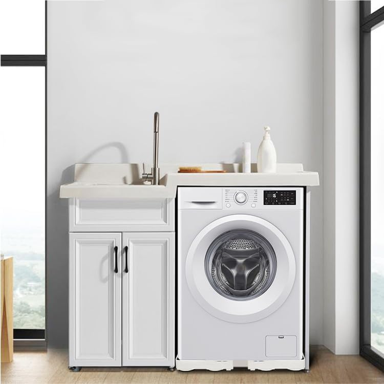 洗濯機 台 冷蔵庫 洗濯機乾燥機 台 伸縮式 サイズ調整可能 長 50cm-77cm 幅 45cm-72cm 高さ5.5cm 洗濯機