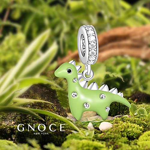 GNOCE Sterling Silver Dinosaur Pendant Charm Fit Bracelet/Necklace for Women (Purple Dinosaur)3