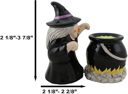 Miniatura 2 de Ebros Gift Juego de cocteleras de cerámica "Double Toil And Trouble Fire Burn And Cauldron Bubble", poción negra, bruja mágica y caldero grande en