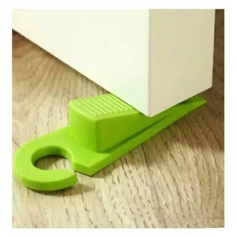 Prostuff.in® Door Wedge Stoppers with Holder Heavy Duty Slip-Resistant Rubber Door Stopper Assorted Colour 2 Pcs 4