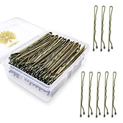 Kanprincess 100Pcs 2.4Inch Bobby Pins Bronze,Pain-Free Bobby Pins For All Hair Types,Hair Pins For Women Girls,Hairpins For Buns With Box(Bronze) #TOP4