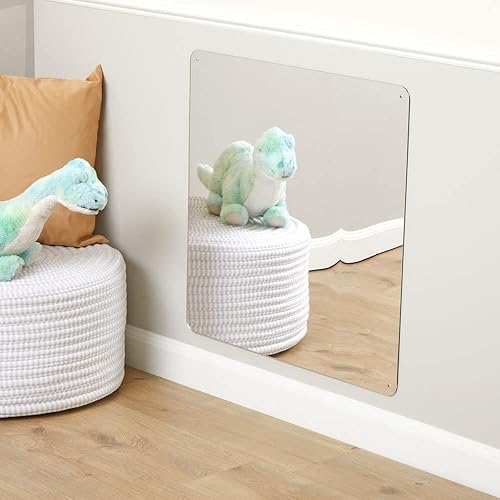 Miniatura 6 de Environments Espejo de seguridad cuadrado, 23-38 pulgadas cuadradas, resistente a roturas, espejo acrílico para preescolares, aulas, guarderías y