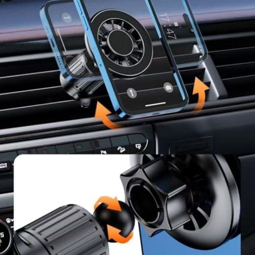 Support téléphone voiture magnétique Opel Movano B Combi rotatif 360 - 5