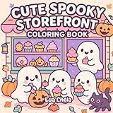 Photo Gallery cute spooky ghost storefront: coloring book Photo Gallery cute spooky ghost storefront: coloring book