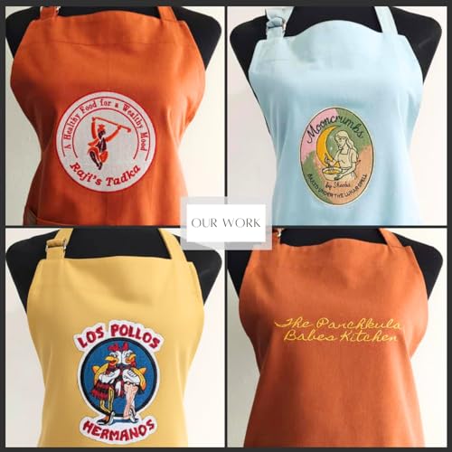 Image of Personalized Custom Apron - 100% Cotton, Adjustable Neck strap, Large Pocket - Unisex Apron for Men & Women - Cooking, Baking, BBQ, Customizable