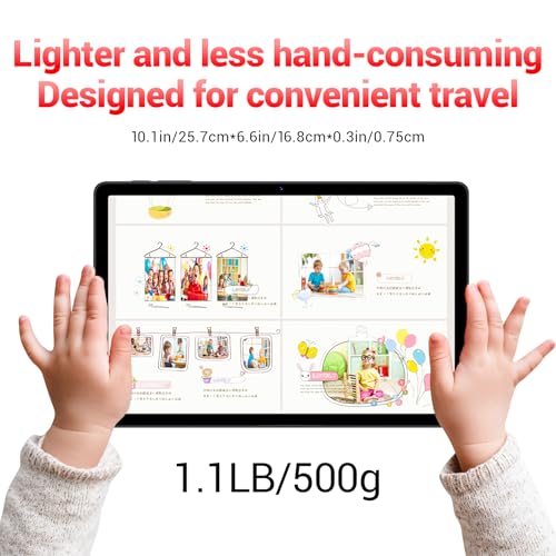 Image of Tablet Android 15, 10.95 Inch In-Cell 1920x1200 Touchscreen, T606 Octa-Core Processor, 12GB RAM 128GB ROM, Wi-Fi 5, BT5.0, FM, 8000mAh, Widevine L1, 5MP Front /13MP Back Camera, Protective Case