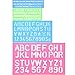 Produktbild 4 Stück Schriftzug Schablone Alphabet Schablone Buchstaben Nummer Handwerk Kunststoff Dekorative Schablonen Linealhilfslinien Set, Verschiedene Farben