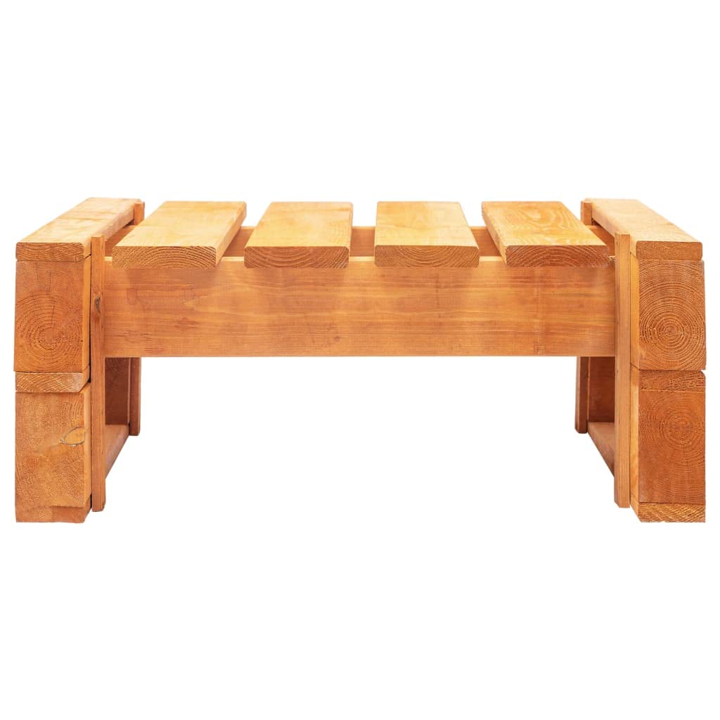 vidaXL Mesa Centro Palets Jardín Otomana Palés Exterior Reposapiés Mueble de Pallets Patio Terraza o Interior Madera Pino Impregnada Marrón Miel