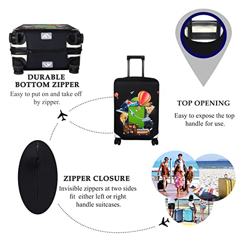 Image of Explore Land Travel Luggage Cover Suitcase Protector Fits 18-32 Inch Luggage, Travel, XL