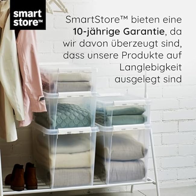 10x Plastic Storage Box with Lid Classic 8L (34x25x16cm) |Plastic Storage Drawers with Lid|Food-Safe Material|Kitchen & Organisation|Durable Container for Home & Office|10-Year Warranty