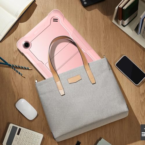 Funda rosa Revvl Tab 2 2025 de 10.1 pulgadas con cristal protector anticaídas integrado 5