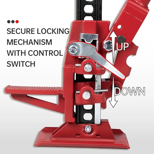 Maxority 3-Ton (6000 lbs) Capacity 33 in. Cast Iron Ratcheting Off-Road Utility Farm Jack Ideal for Car/Truck/ATV/SUV/Tractor
