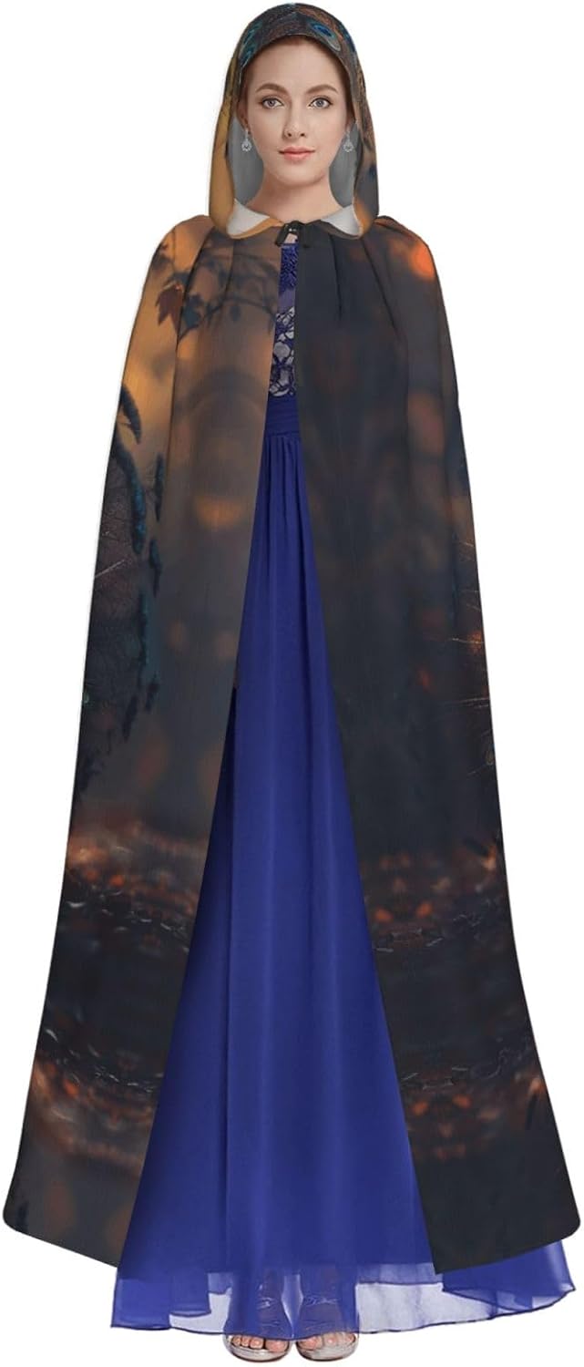 Gorgeous and elegant peacock Unique Darkness Poncho Shawl - Customizable Wearable Blanket for Women, Perfect Halloween Costume Accessory, Knight, Akatsuki, and More