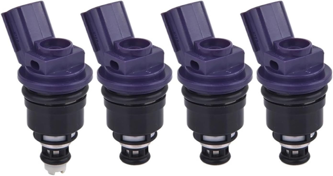 4PCS Fuel Injector Nozzle Compatible with Nissan Compatible with 300ZX Turbo SR20DET 16600-21U01 16600-67U00 Car Engine Injector Nozzle Fuel Injection Valve Direct Replacement Fuel Injection Valv