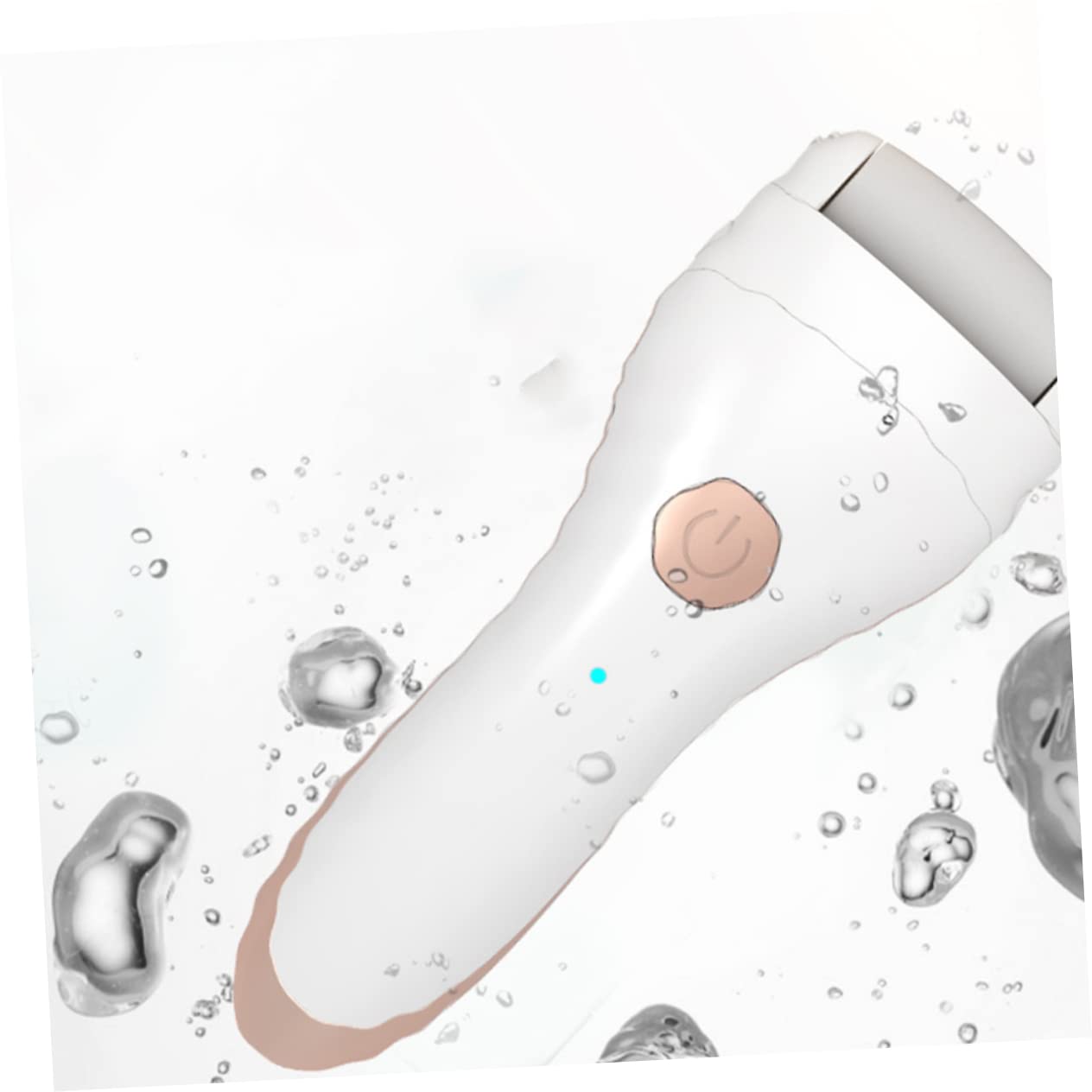 Healvian Elektrischer Fußschaber für Abgestorbene Haut 2-in-1 Hornhautentferner mit Kunststoff und Metallmaterial Tragbar für Fußsohlen und Ferschenpflege zu Hause