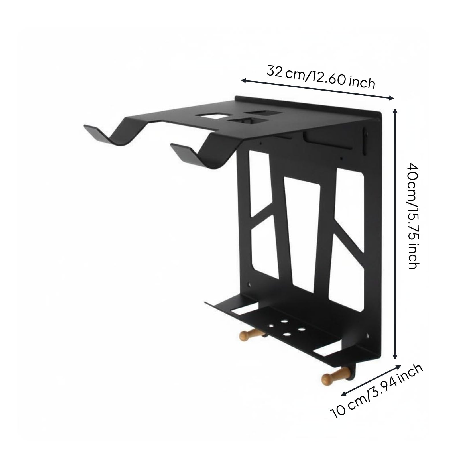 Fahrrad Wandhalterung Fahrradhalter Fahrradaufhängung Fahrrad Wandhaken aus Kohlenstoffstahl mit Regal für Und Handschuhe zur Platzsparenden Lagerung, Standardausführung – Klein