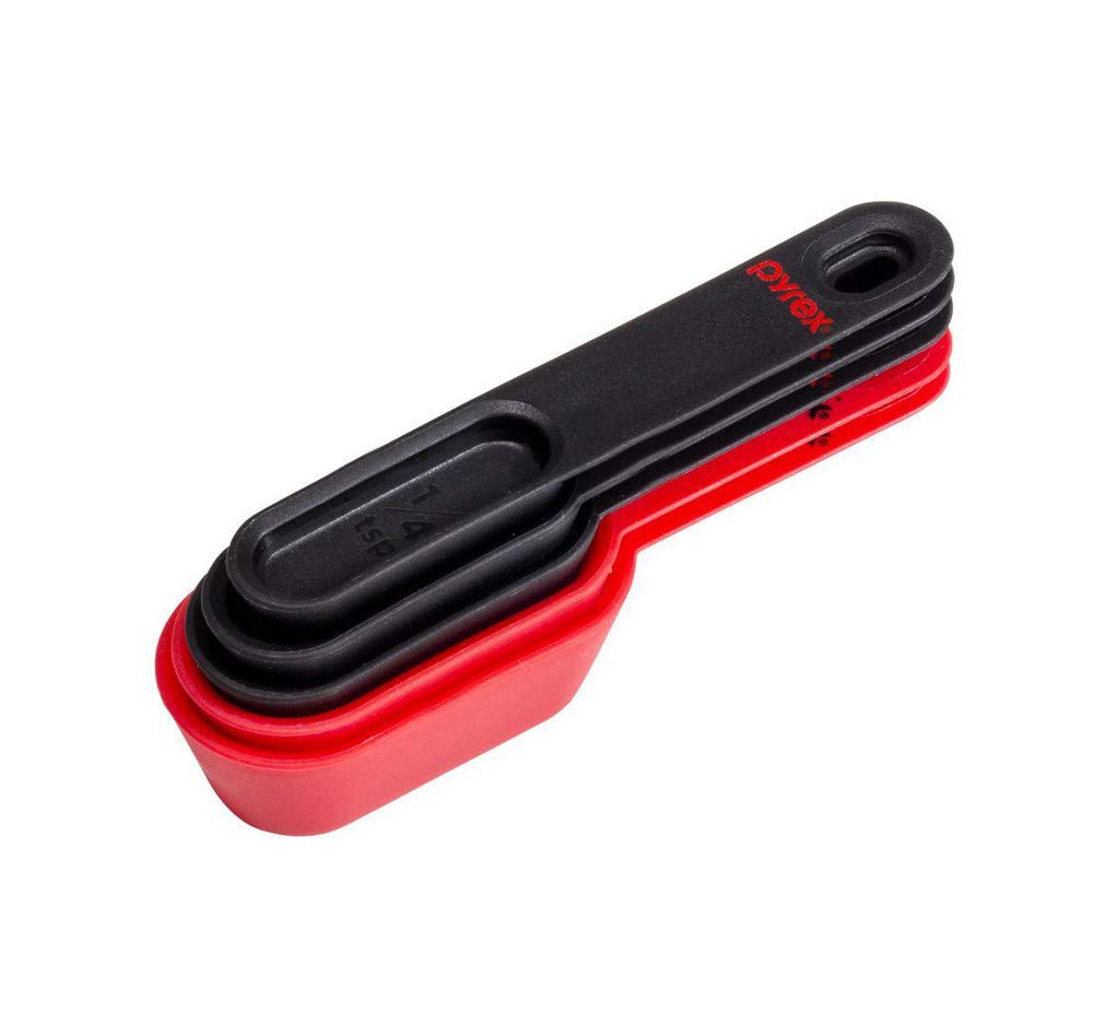Pyrex 5 Pcs Measuring Spoon Set Made of Silicone and Nylon