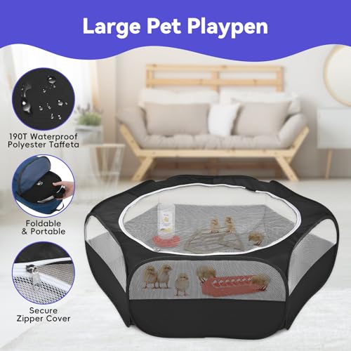 Image of Pawaboo Chick Brooder Box for Chick Starter Kit, Black
