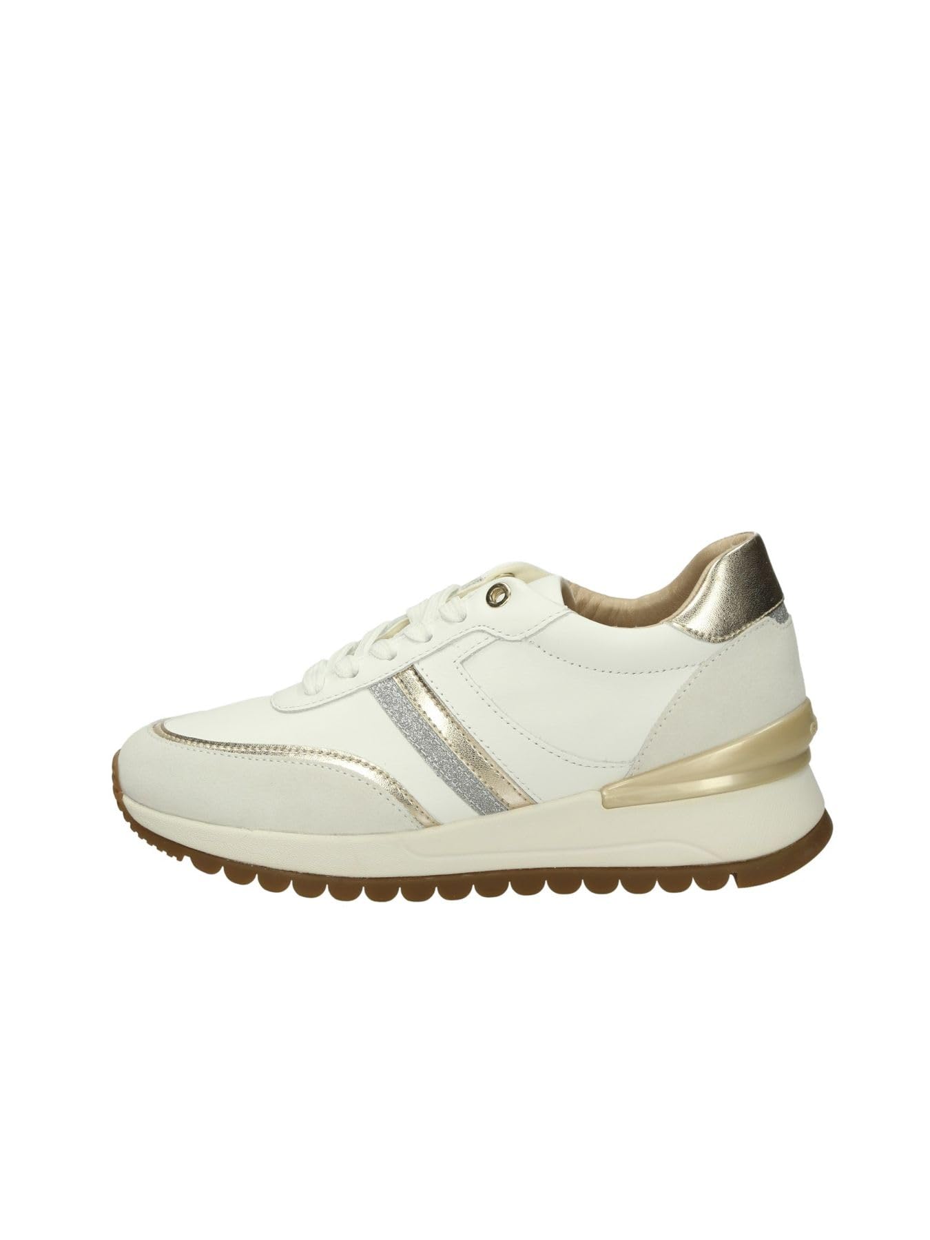 Geox Women's D Desya Sneaker, White Off White, 7.5 UK