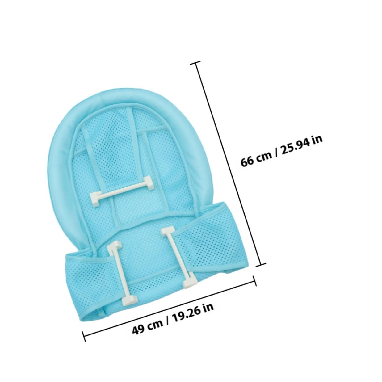 2pcs Bath Seat and Support Mat for Newborns Non-Slip Mesh Bathtub Cushion Blue Bathing Safety Seat