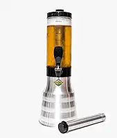 Torre Chopp 2 L Base Giratória Copo Removível 2 Refil Aluminio