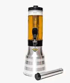 Torre Chopp 2 L Base Giratória Copo Removível 2 Refil Aluminio