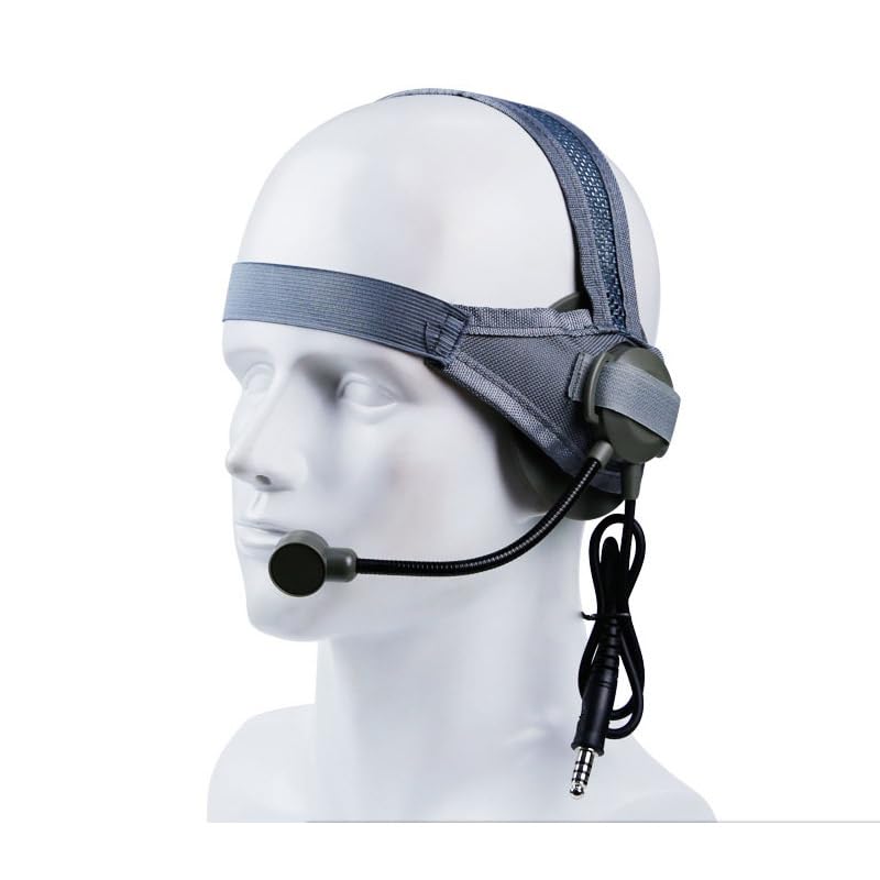 Outdoor Airsoft Shooting Combat Tactical Headset - Grey
