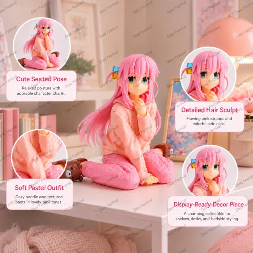 Image of Hitori Gotoh Premium Action Figures Collectible for Office Desk, Study Table, Car Dashboard, Decoration for Anime Lovers, Fans, Kids, Collectors