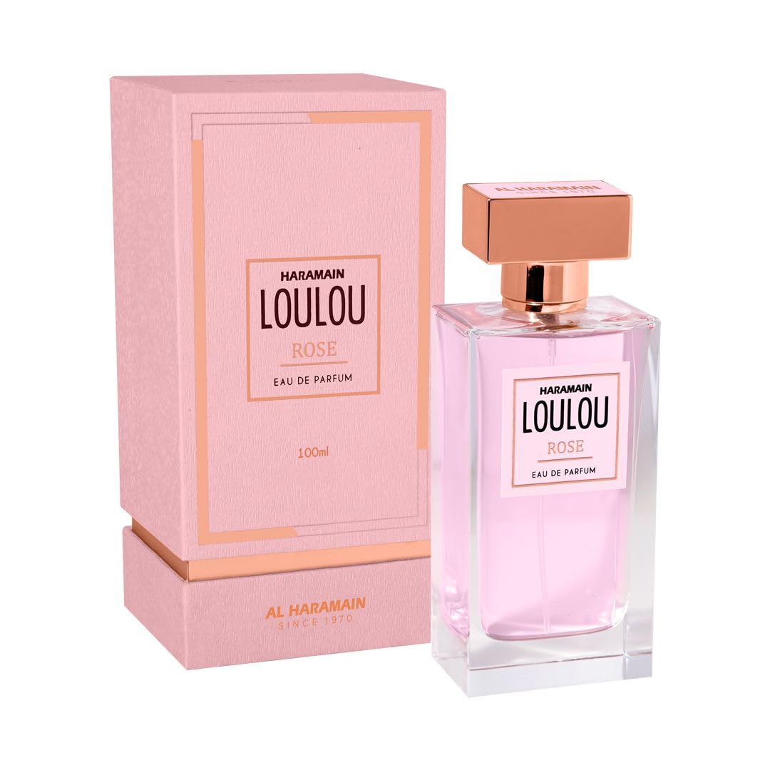 Al Haramain Loulou Rose - Luxury Arabian Perfume for Women - Floral Fruity Fragrance with Bergamot, Litchi, Peony, Nutmeg, Musk, Jasmine - Arabic Long Lasting Scent - Eau de Parfum - 3.33 oz EDP Spray