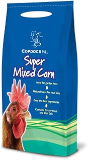 Copdock Mill Super Mixed Corn Chicken Feed 5kg – Poultry Feed with Oyster Shell, Omega-3 and Hen Grit – Delicious Chicken Food to Aid Digestion