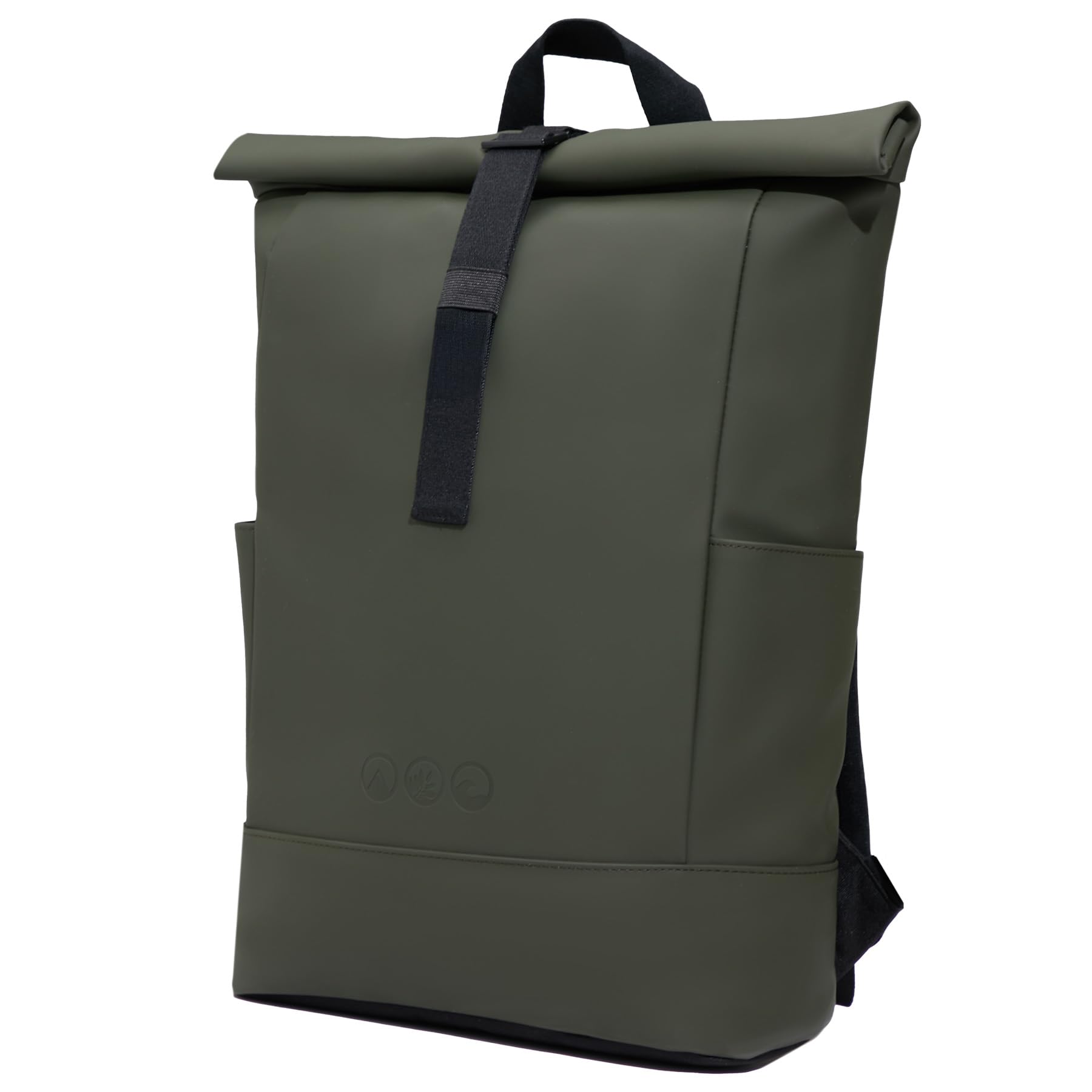 Rolltop plecak HOLU duży z materiału pochodzącego z recyklingu, kieszeń na laptopa i walizka na kółkach dla kobiet i mężczyzn, idealny jako bagaż podręczny lub plecak dzienny, odporny na działanie