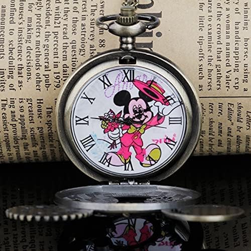 Miniatura 2 de Classical Quartz Pocket Watch Retro Steampunk Cartoons Pocket Watches with Necklace Pendant