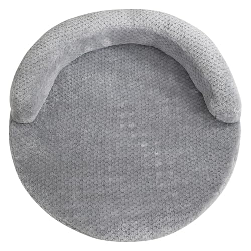 Benboo ペット猫犬ベッドペット睡眠ベッド猫の巣冬暖かい居心地の良い犬小屋ソフトかわいい犬ソファベッドソファ屋内猫用小型犬用, ライトグレー, XL