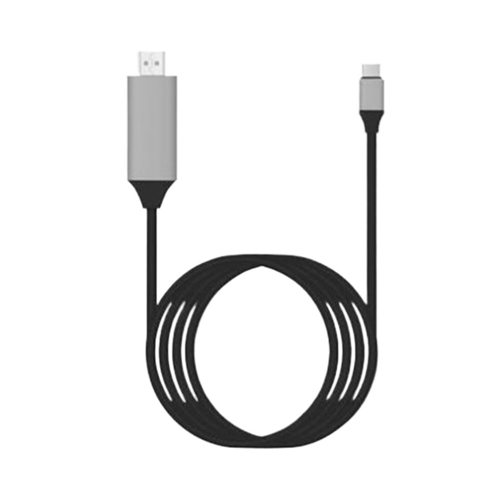 Kabel kompatybilny z USB C na HDMI 2 m, 4K x 2K przy 30 Hz, adapter konwertera typu C na HD do telewizora (70R)