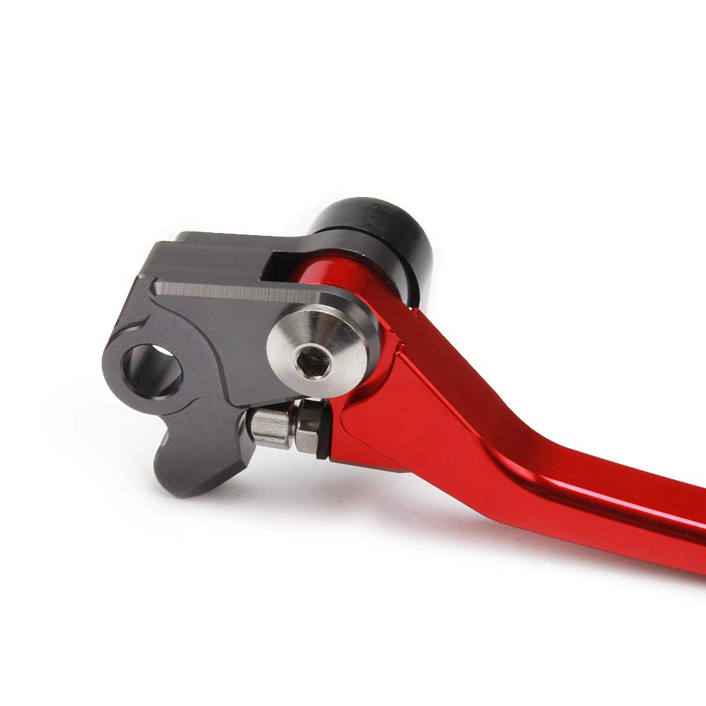 Leva del Freno del Motociclo Set di Leve della Frizione e pedane Pedali in Alluminio per CR125 CR250 CRF 250 CRF 450 Rosso