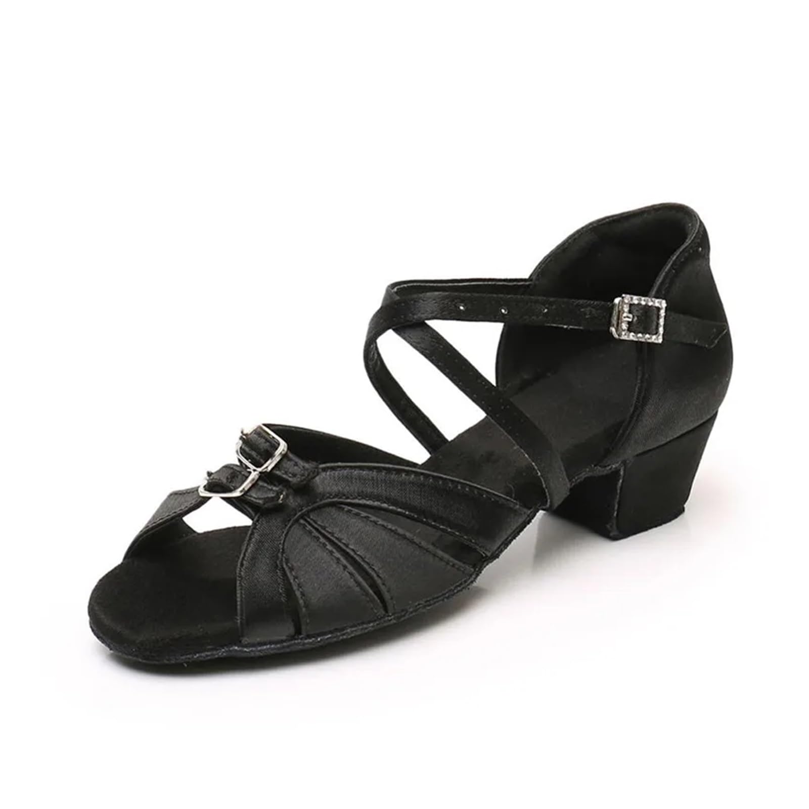 Lovssu Girls Black Latin Dance Shoes Dance-Shoes Ballroom Children Latin Dance Shoes Women Ladies Tango Jazz Modern Dancing Shoes Salsa Sandal Low Heels For Performance(,35)