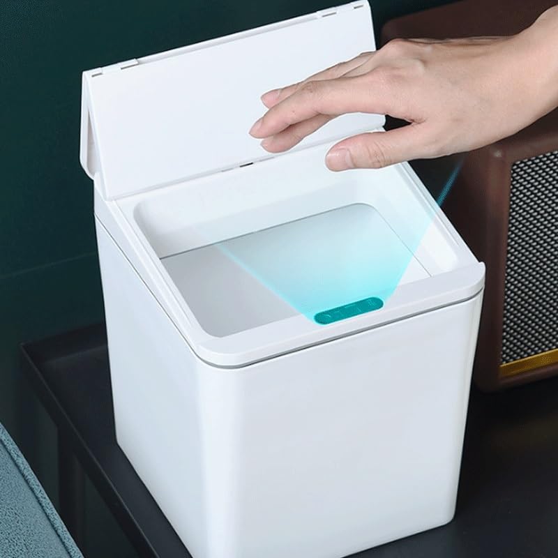 Induction Garbage Bin Intelligent Car Home Living Room Kitchen Desktop Storage ABS Material