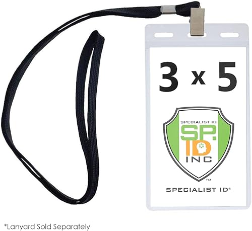 Miniatura 4 de Paquete de 10  Vinilo vertical transparente de 3 x 5 pulgadas para tarjetas de identificación o soporte para boletos  3 x 5 pulgadas (XL35V) por