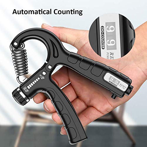 Garra de mão Resistência ajustável Hand Grip Strength Trainer Dedos Pulso Antebraço Exercitador Equi
