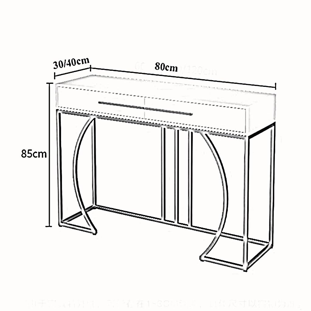 Amazon｜コンソールテーブル、引き出し付きブラックゴールド
