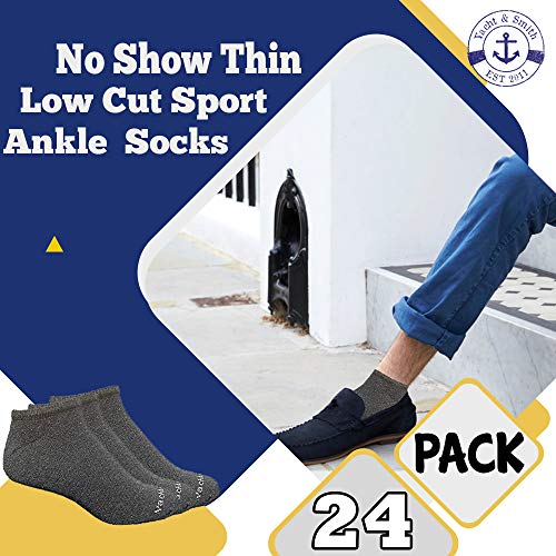 Yacht & Smith Wholesale Boys and Girls 97% Cotton Shoe Liner Training Socks Size 6-8, No Show Thin Low Cut Sport Ankle Socks2