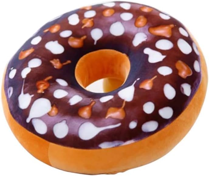 Round Donut Pillow 16 Inch, Soft Decorative 3D Print Seat Pad Cushion (Better Candy Sprinkle)