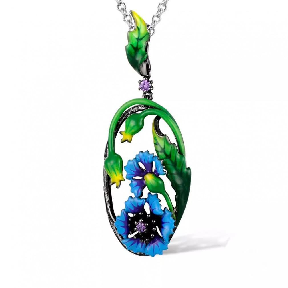 Jewelry Set Floryczka i kolczyki w zafirze na uroda kobiet