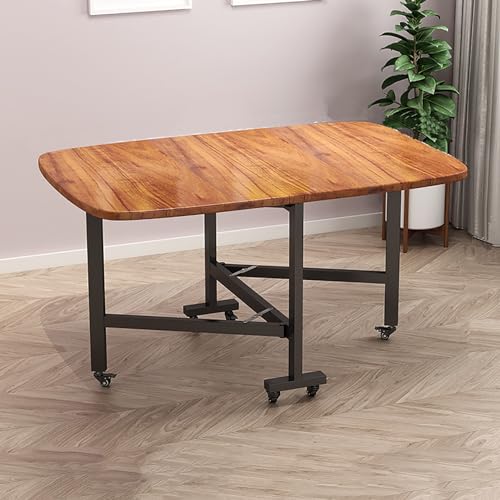 Table à abattant en bois pliante et extensible pour salle à manger